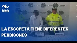 Mujer que lideraba banda de microtráfico en Bogotá fue sorprendida con una escopeta letal