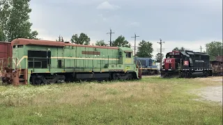 Mixed Bag Of Unique Locomotives Pose For Short Line Railroad Museum!  Ohio Trains On CCET!