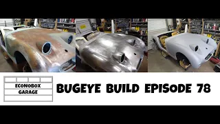 How I prepped the Frogeye's bonnet for primer and an update on the doors. Bugeye Build Episode 78!