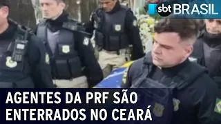Agentes da PRF mortos a tiros em Fortaleza são enterrados | SBT Brasil (19/05/22)