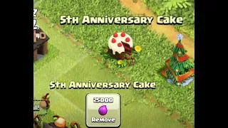 HOW TO GET COC 5th ANNIVERSARY CAKE ? Aug 2017 Updates + NEW COC troop "BATTLE RAM"