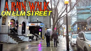 Toronto Wind & Rain Walk on Elm Street (March 23, 2022)