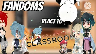 Fandoms react to Assassination Classroom || Late, sorry || Not Canon || no ships || Coffee’n’ Cream