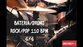 BASE BATERIA  ROCK / POP 110 BPM - (DRUM BACKING TRACK)