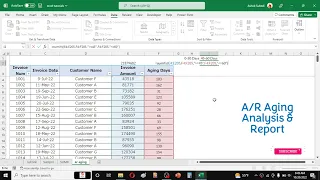 Outstanding Payment Analysis in Excel | Invoice Aging Analysis