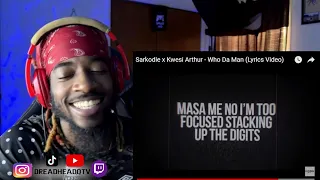 Sarkodie x Kwesi Arthur - Who Da Man | AMERICAN DREADHEADQ REACTION | AFRICAN MARATHON