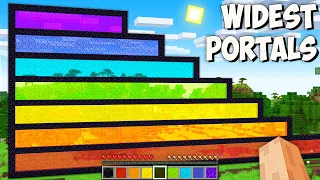 Which WIDEST PORTAL is BETTER in Minecraft? I found GIANT SECRET PORTAL OF ALL SIZES!