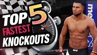 EA Sports UFC 2 - TOP 5 FASTEST KNOCKOUTS