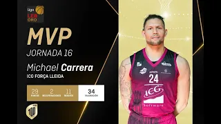 LEB Oro | Michael Carrera, MVP de la Jornada 16