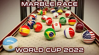 Countries Marble Race - World Cup 2022 (WHO IS FASTER?) 3D