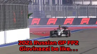 Antonio Giovinazzi at 2021 Russian GP FP2 be like . . .