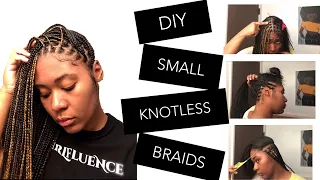 HOW TO: ✨SMALL KNOTLESS BOX BRAIDS TUTORIAL |✨DETAILED PARTING✨| FLAT & LIGHT WEIGHT