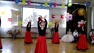 "Испанский танец" воспитаницы подготовительной группы А детсад  96 города Владикавказа