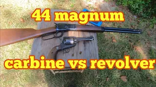 44 mag Single action revolver vs lever action carbine