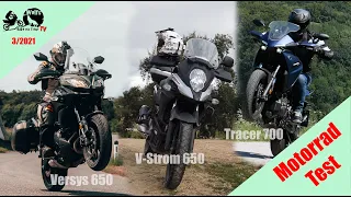 Wolf vergleicht Motorräder: Kawasaki Versys 650 | Suzuki V-Strom 650 | Yamaha Tracer 700