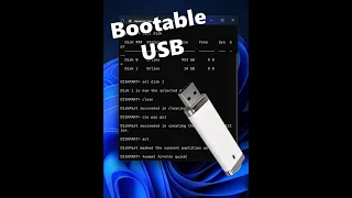 How to make a bootable USB drive for FREE using diskpart in Windows #windows