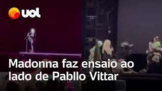 Madonna fez novo ensaio ao lado de Pabllo Vittar e dublê em Copacabana