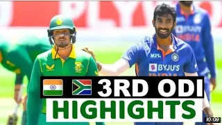 India vs South Africa 3rd Odi Match 2022 Highlights || India vs south Africa 3rd  highlights 2022