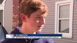 Neighbors call one Plymouth resident's Halloween decorations disturbing