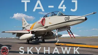 (4K)  TA-4J SKYHAWK Startup, Takeoff and landing