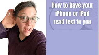 Yes, your iPhone/iPad can to read text to you #texttospeach #spokentext #iphonetipsandtricks