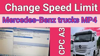 Change speed limit in Mercedes-Benz trucks MP4 Xentry DAS