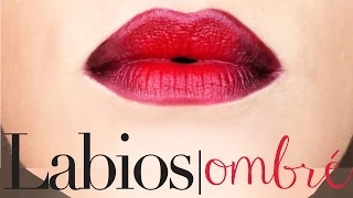 Labios rojos efecto ombré | Cómo conseguir labios voluminosos