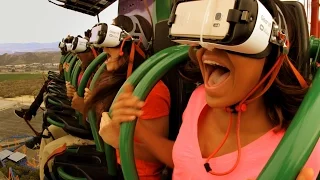 World's Tallest & Fastest Virtual Reality Free Fall Ride Drop of Doom Six Flags Great Adventure POV