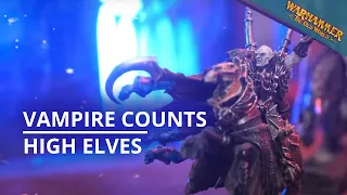 Vampire Counts vs High Elves - Warhammer The Old World Battle Report