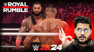 The 😱 End - WWE 2K24 30 Man Royal Rumble First Ever Gameplay as Roman Reigns