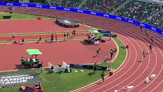 Kirani James out runs Quincy Hall in the men’s 400 meter in Eugene