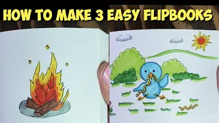 How to make 3 easy flipbooks tutorial .