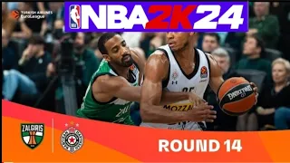 NBA2K24 Žalgiris Kaunas VS Belgrade Partizan Euroleague Round 14