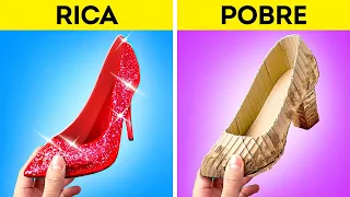 CHICA RICA VS. POBRE || ¡Trucos para la crianza! Artículos caros VS. económicos por 123 GO! GOLD