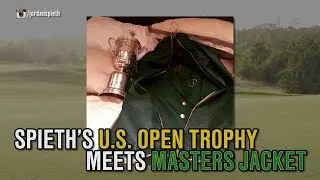 Spieth’s U.S. Open trophy meets Masters jacket