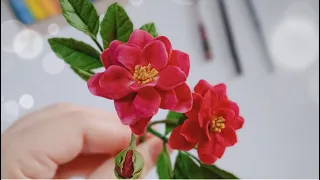 DIY| easy flower | no cutters | no veiner | flexible cold porcelain clay
