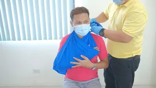 How to put on an Arm Sling