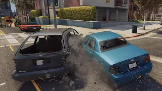 GTA 5 Car Crashes Compilation #18 (With Roof And Door Deformation)