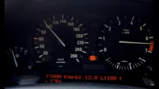 BMW e34 540i M60B40 V8 manual, M-technik (286 HP). Acceleration.