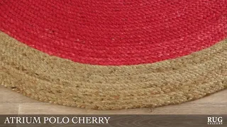 ATRIUM POLO ROUND JUTE RUG CHERRY