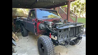 84 Chevy K10 Square Body ep4 - Cleaning Underneath the Truck - Before and After-Amazing!!