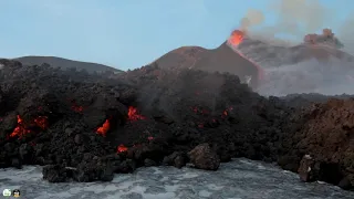 Mount Etna • Lava vs Ice/Snow