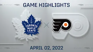 NHL Highlights | Maple Leafs vs. Flyers - Apr. 2, 2022