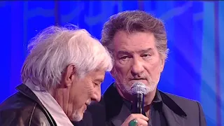 Eddy Mitchell et Hughes Aufray chantent "La fille du Nord"