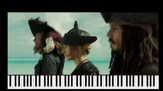 пираты карибского моря. Pirates of the Caribbean переговоры на пианино.