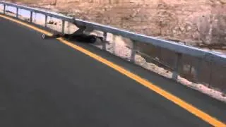 Brutal Long Board Crash Into A Guard Rail