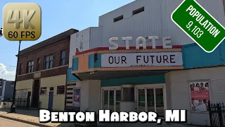 Driving Around Benton Harbor, Michigan in 4k Video