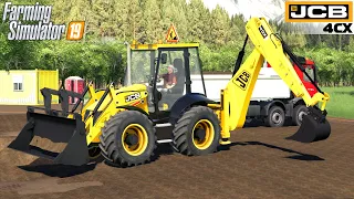 Farming Simulator 19 - JCB 4CX Backhoe Loader Digging A Hole