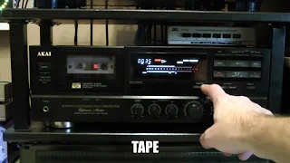 Akai GX-75 mk II tapedeck - short demo