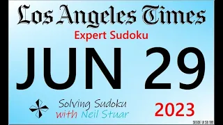 LA Times  Expert Sudoku, Jun 29, 2023